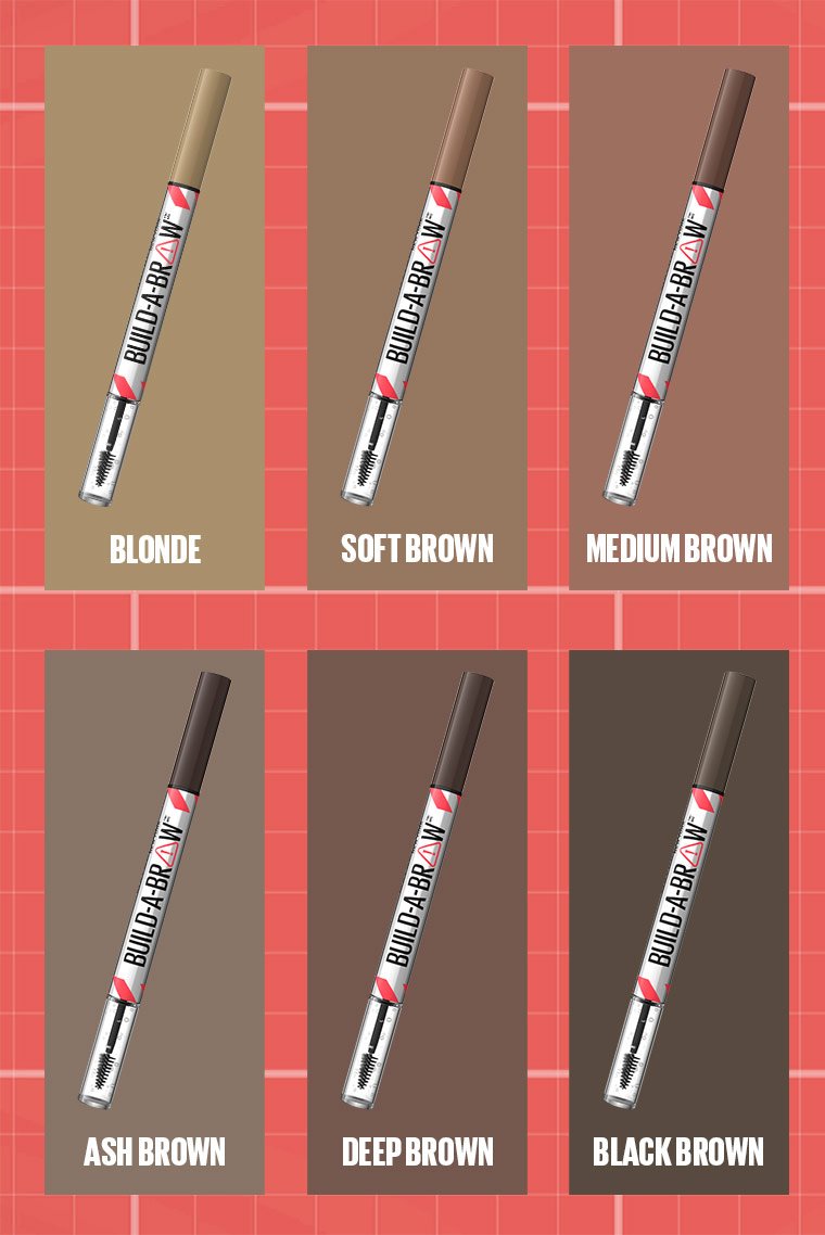 maybelline build a brow shade range