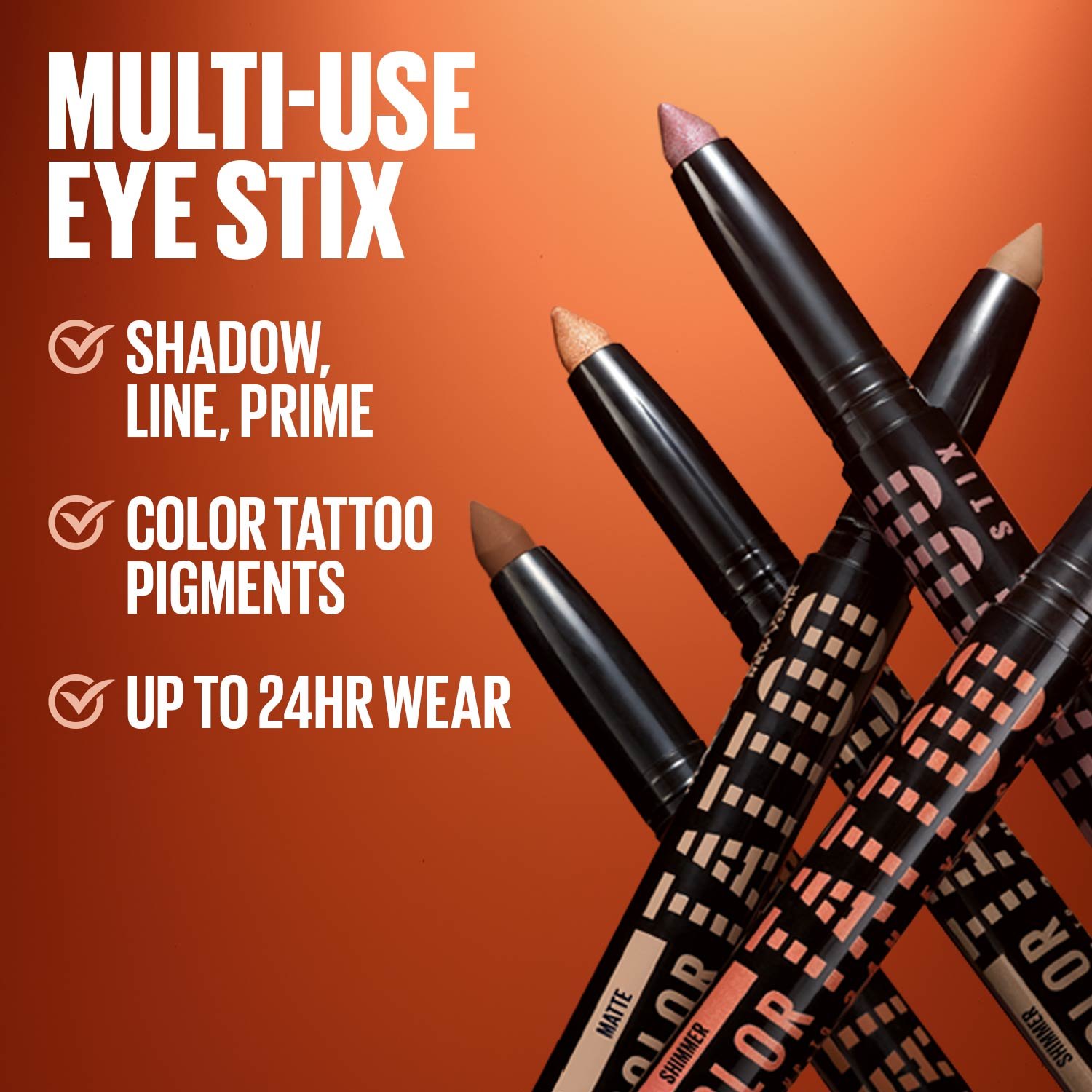 MNY Eye Shadow Color Tattoo Eye Stix Spiced ATF Benefits Checklist v3