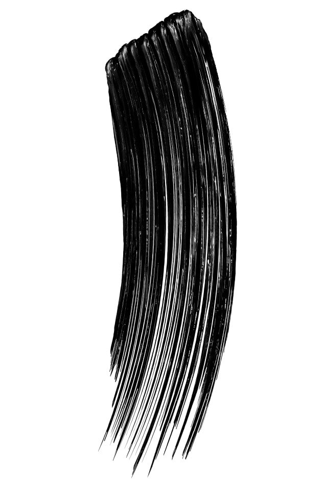 Swatch of Maybelline Lash Sensational Firework Washable Mascara in Electro Black against a white background