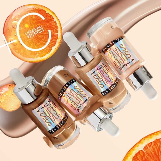 Maybelline Super Stay up to 24H Skin Tint Foundation + Vitamin C 30ml  (Various Shades) - FREE Delivery