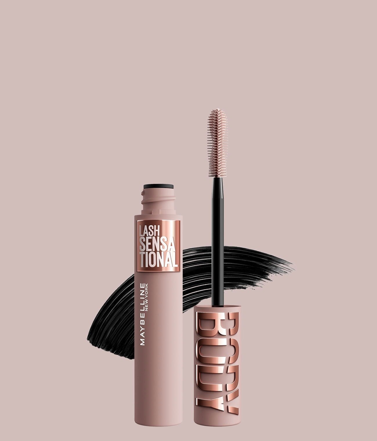 Maybelline Lashsensational bodymascara veryblack packshot polaroid