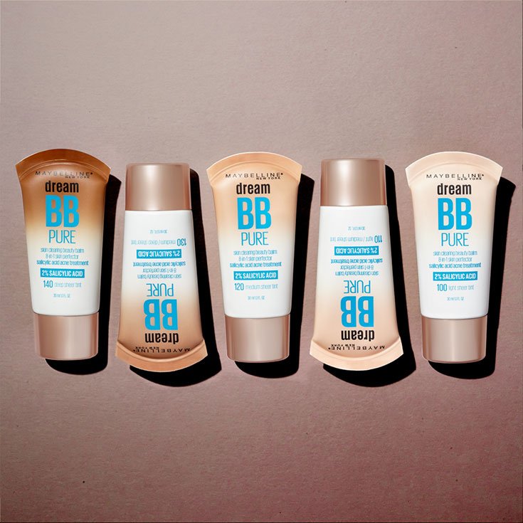Product laydown shot of Dream Pure BB Cream, the best foundation for acne prone skin.
