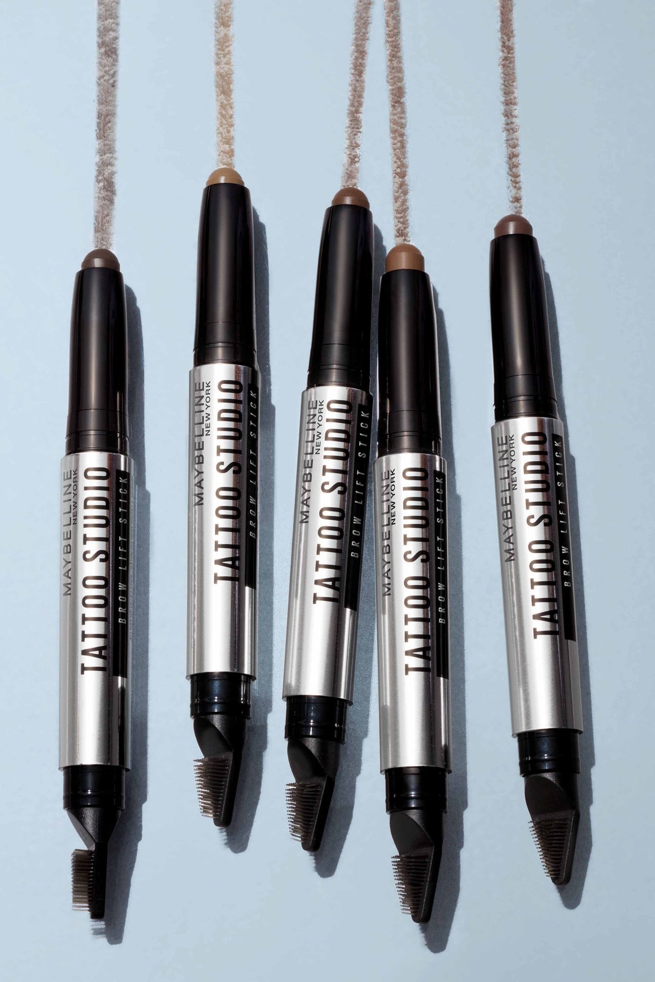 Product laydown shot of Maybellines Tattoo Studio Brow Lift