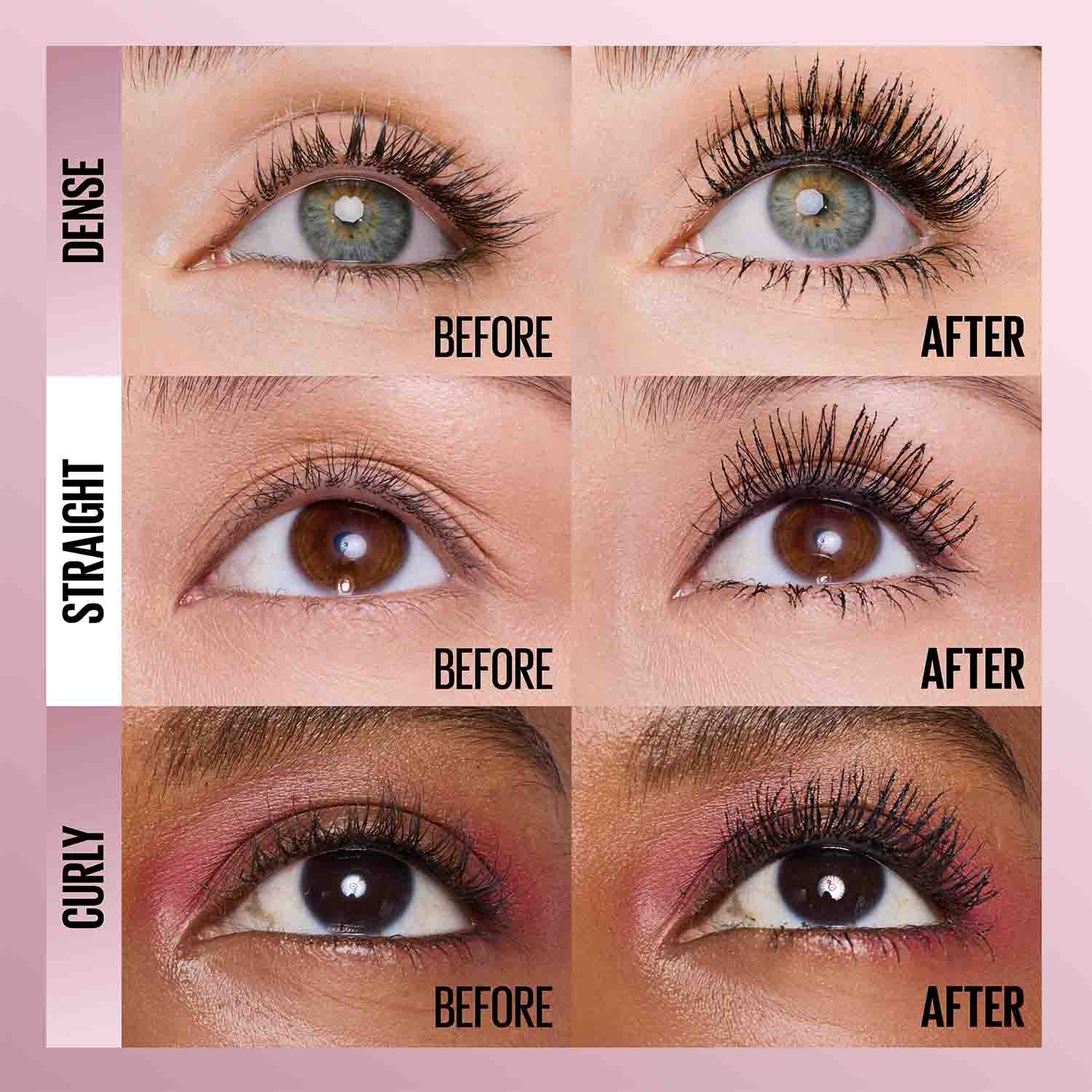 Maybelline Lash Sensational Sky Tubes PDP Before After Lash Types