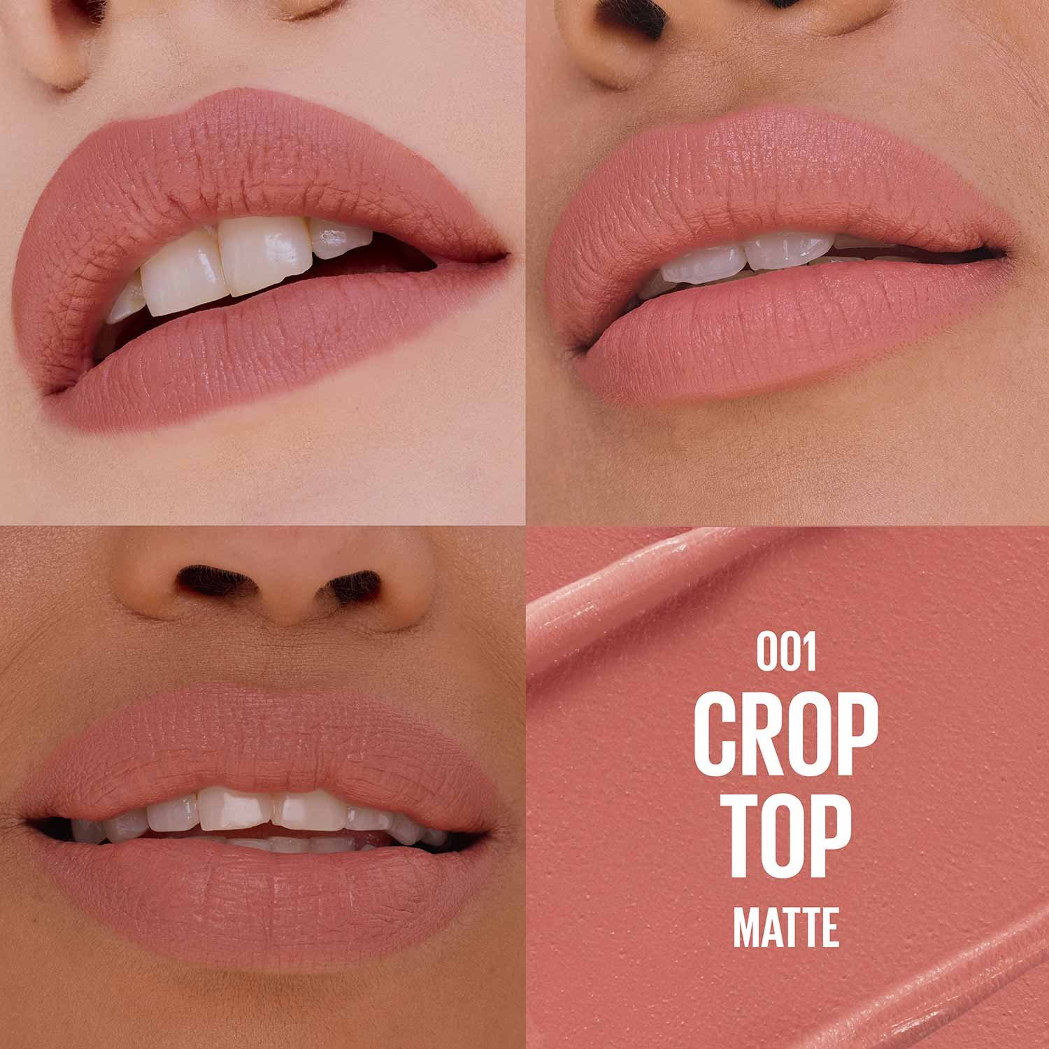 MNY Lip Slip On Lipstick ATF Macro Grid Crop Top