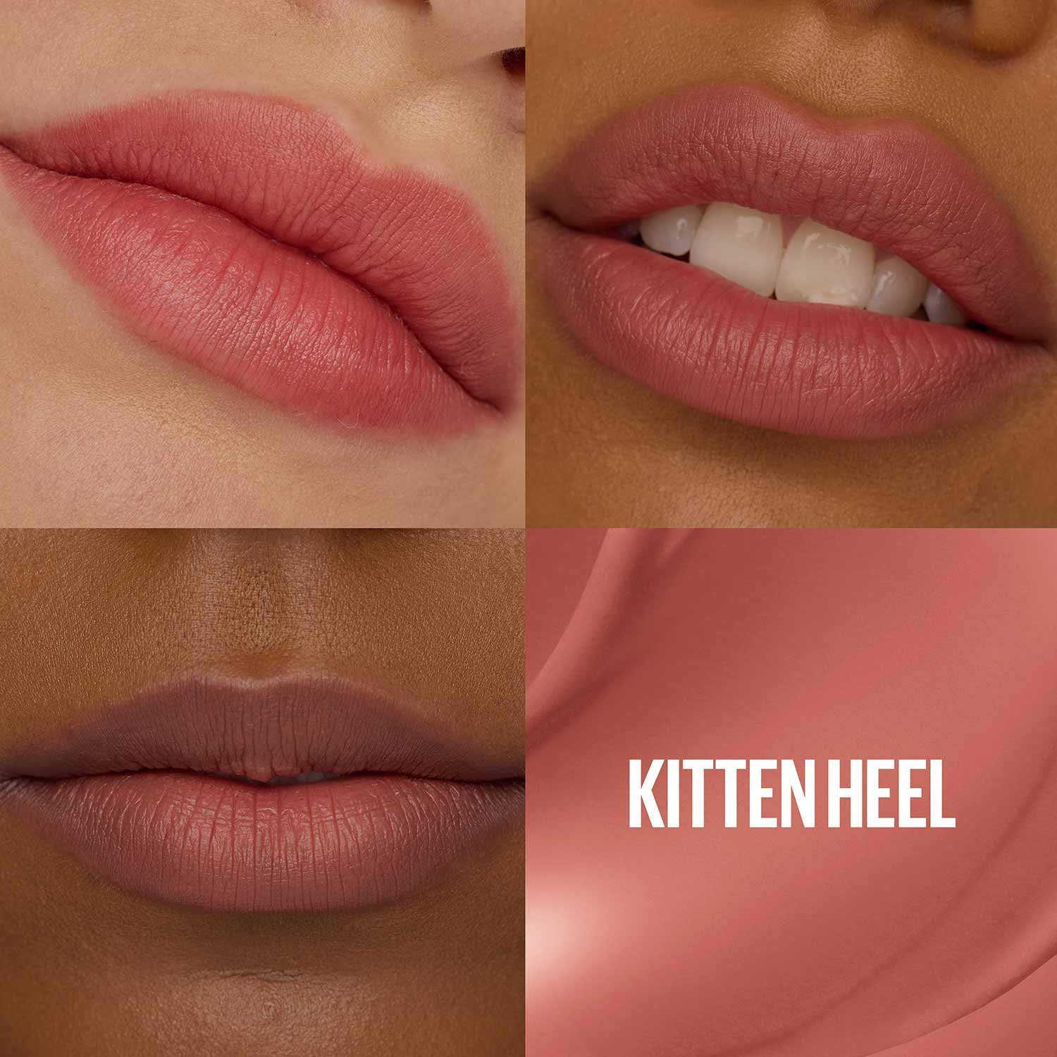 MAYBELLINE TEDDY TINT SHADE CARD NUDES KITTEN HEEL