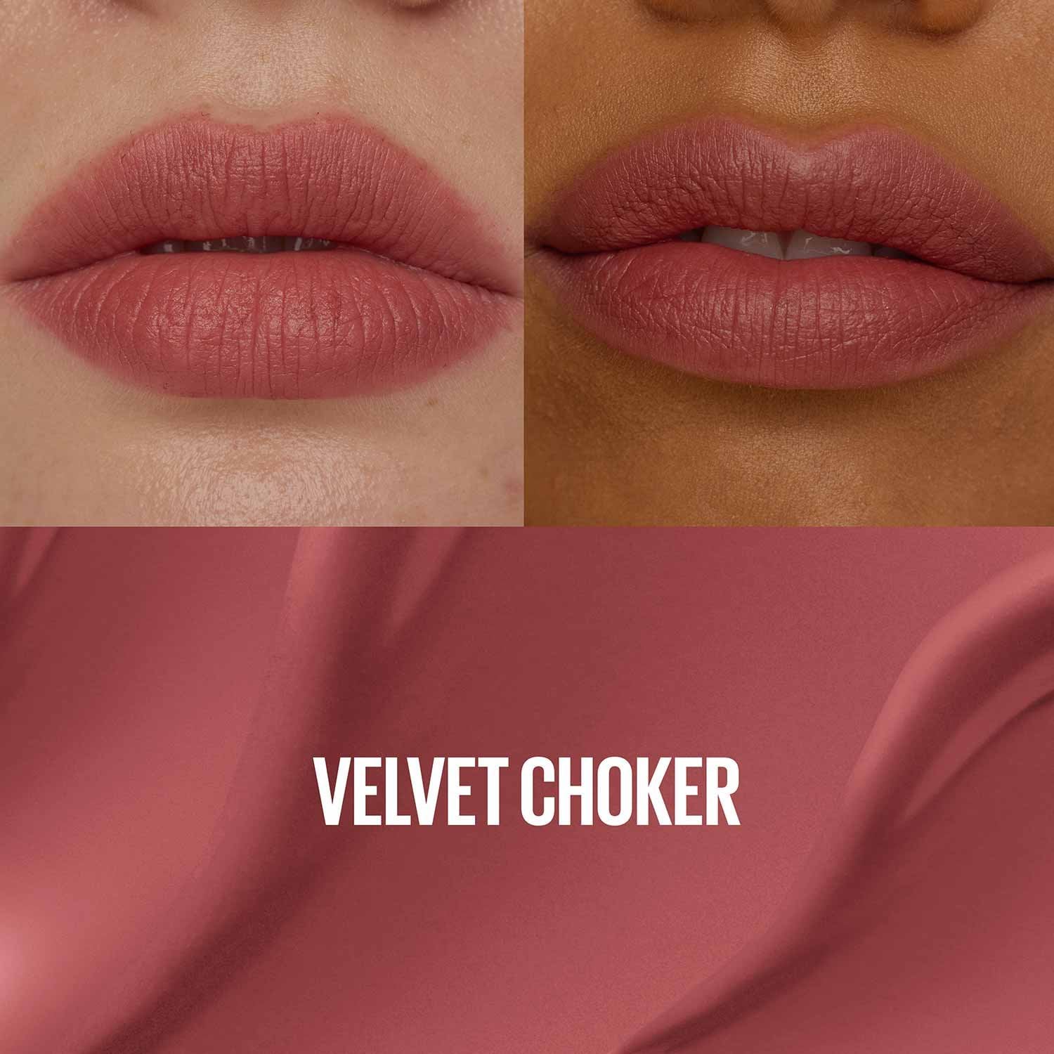 MAYBELLINE TEDDY TINT SHADE CARD NUDES VELVET CHOKER