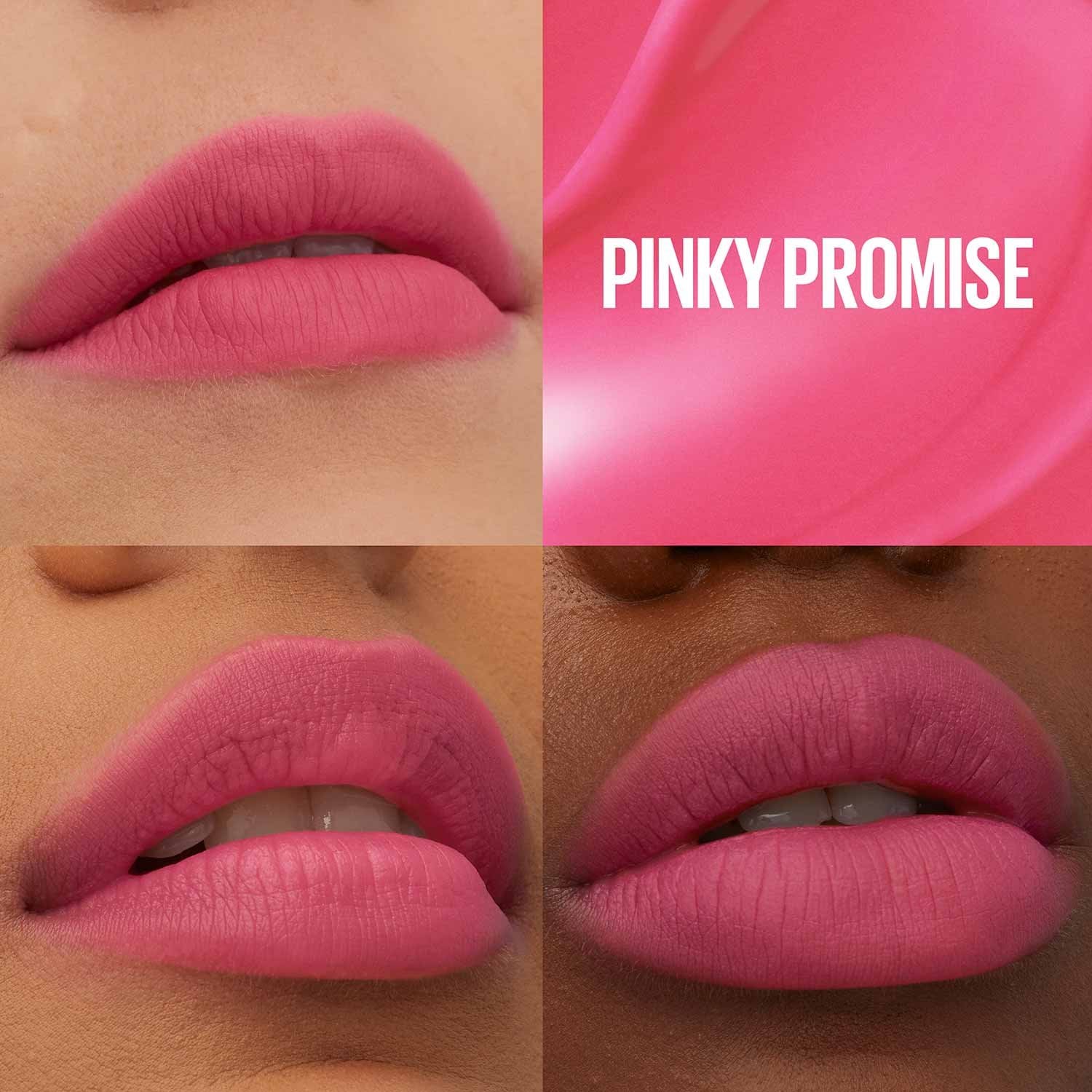 MAYBELLINE TEDDY TINT SHADE CARD PINKY PROMISE